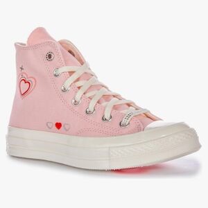 NWT Converse Chuck 70 Y2K Heart Rhinestone Women's Textile Trainers, Size 9